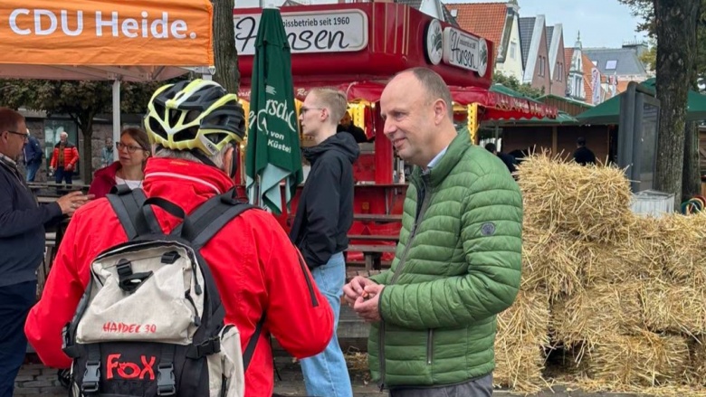 Marktstand in Heide 