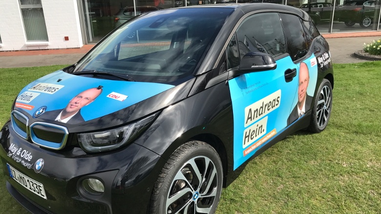 Wahlkampf mit dem BMW i3