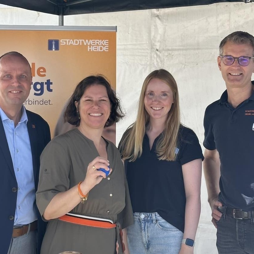 Gemeinsam mit Kristina Herbst bei den Stadtwerken
