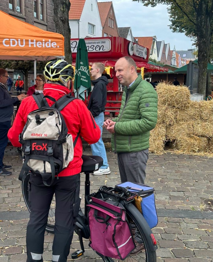 Marktstand in Heide Marktstand in Heide