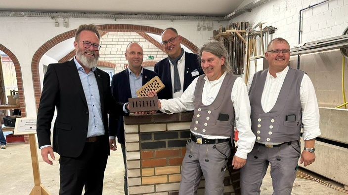 Mit Wirtschaftsminister Claus Ruhe Madsen
