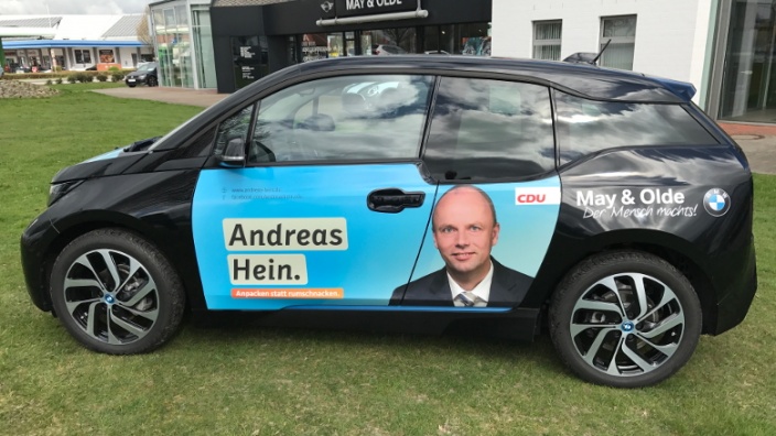 Wahlkampf mit dem BMW i3