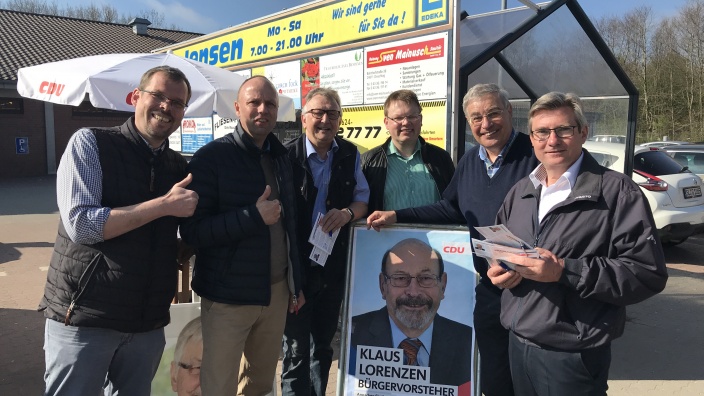 Wahlkampfstand der CDU Kropp 