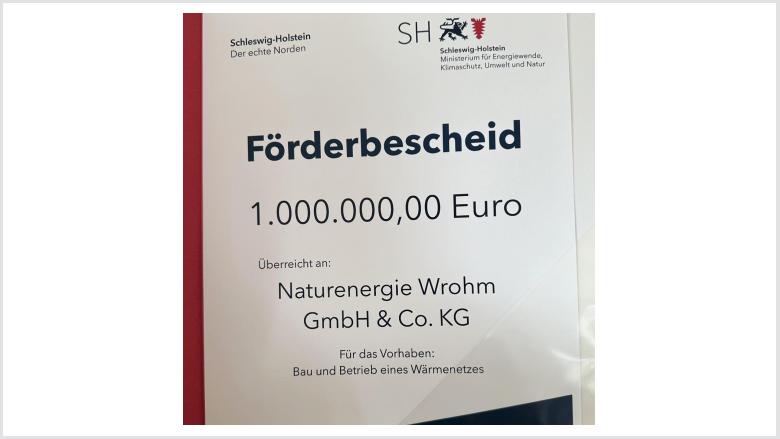 Eine Millionen Euro Förderung