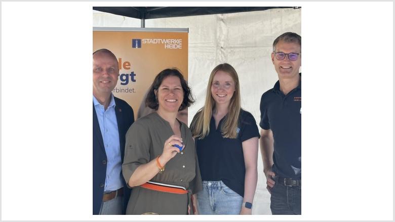 Gemeinsam mit Kristina Herbst bei den Stadtwerken