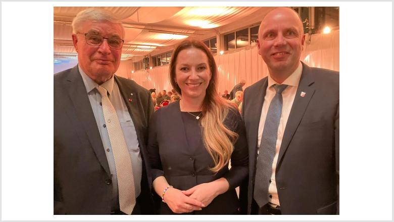 Mit Holger Schwien und Innenministerin Magdalena Finke