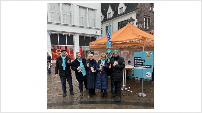 Wahlkampfstand Böttcherrondell 