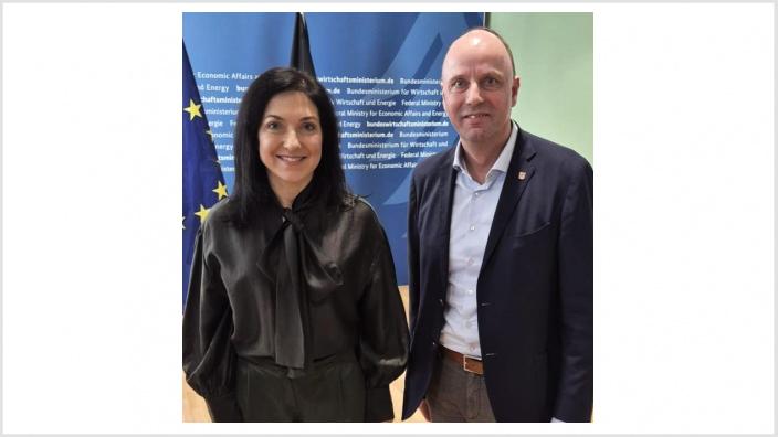 Mit der Bundeswirtschaftsministerin Katherina Reiche
