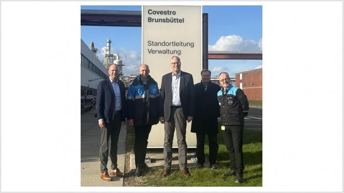 Bei Covestro mit Dr. Rainer Bruns und Rolf Heinrich Schlüter